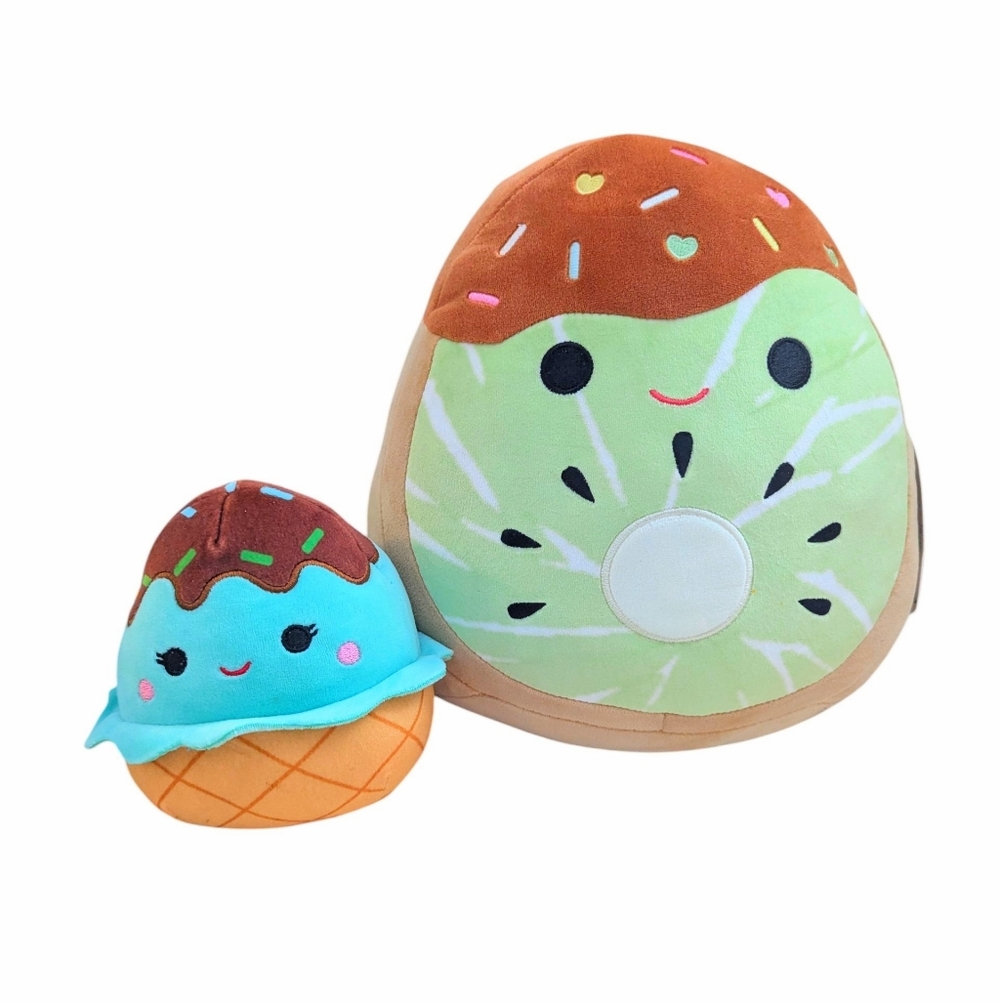 SQUISHMALLOW Chocolate Dipped Kachina Kiwi Donut Plush